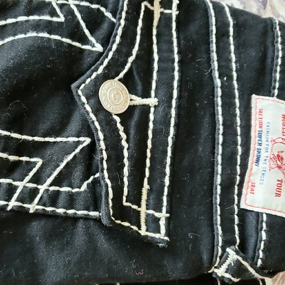True Religion Hallie Super Skinny black rinse jean